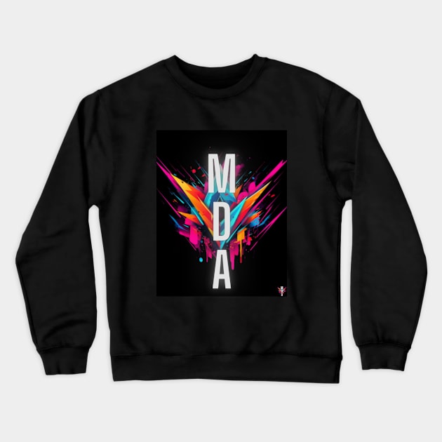 Moder Design And Art Business Logo Crewneck Sweatshirt by Modern Designs And Art